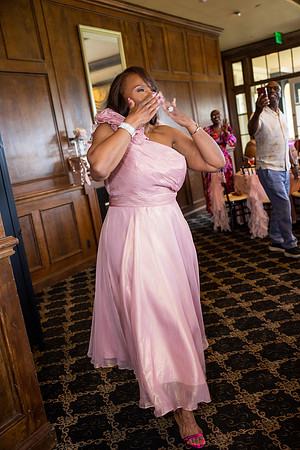 Birthday Lady blowing kisses