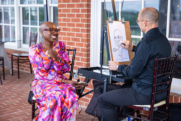 Birthday Guest with Caricature Artist